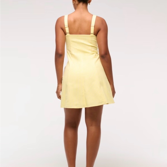 The A&F Mila Yellow Stretch Mini Dress Size Medium NWT - Picture 5 of 7